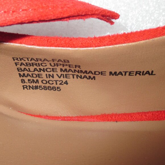 NORDSTROM RACK RED SUEDE SLING BACKS - Picture 9 of 14